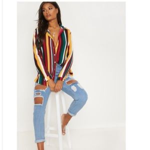 Multi Striped oversized Shirt